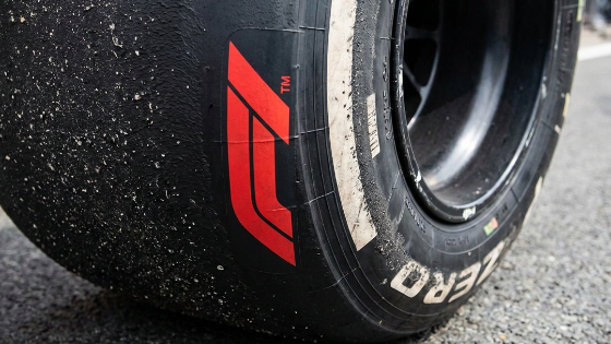 f1 logo in the wheel